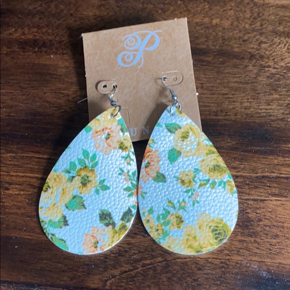 Sunflower earrings.